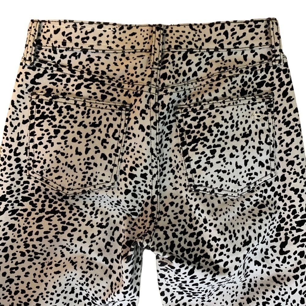 Rag & Bone High Rise Cheetah Print Raw Hem Jeans … - image 4